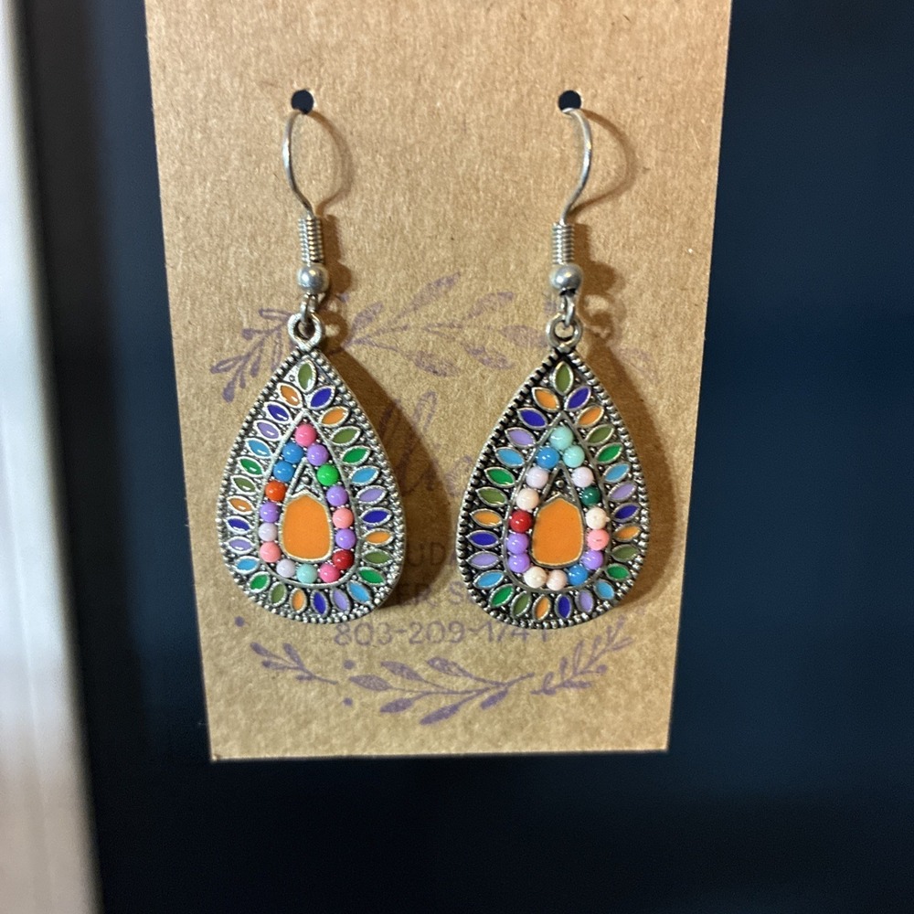 colorful Boho teardrop‎ Earring